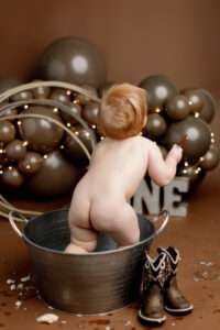one year milestone session, NWA cake smash photographer, best baby photographer Cave Springs