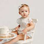One-Year Milestone Session, best baby photographer Cave Springs, professional cake smash photos