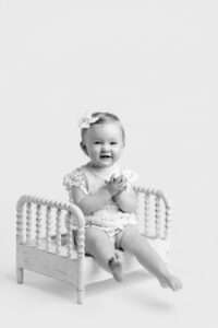 One-Year Milestone Session, best baby photographer Cave Springs, professional cake smash photos