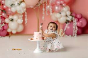 one year milestone session, NWA cake smash photographer, best baby photographer Cave Springs