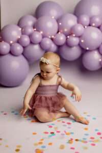 one year smash cake session, cake smash photographer Cave Springs, Bentonville cake smash photography, baby birthday portrait session NW Arkansas