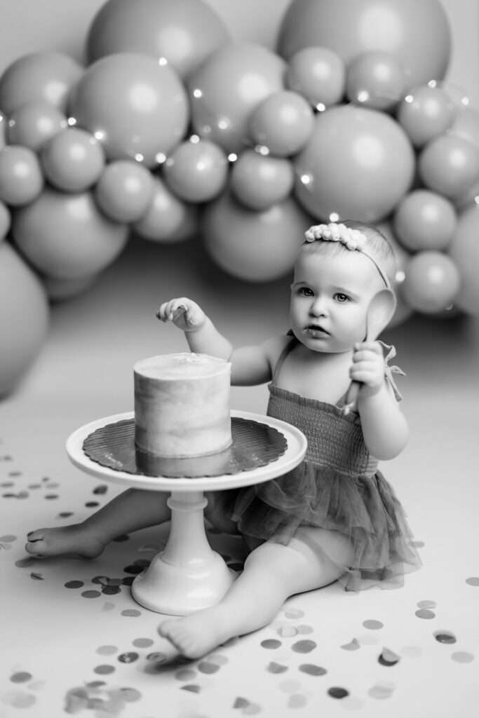 one-year smash cake session, cake smash photographer Cave Springs, Bentonville cake smash photography, baby birthday portrait session NW Arkansas