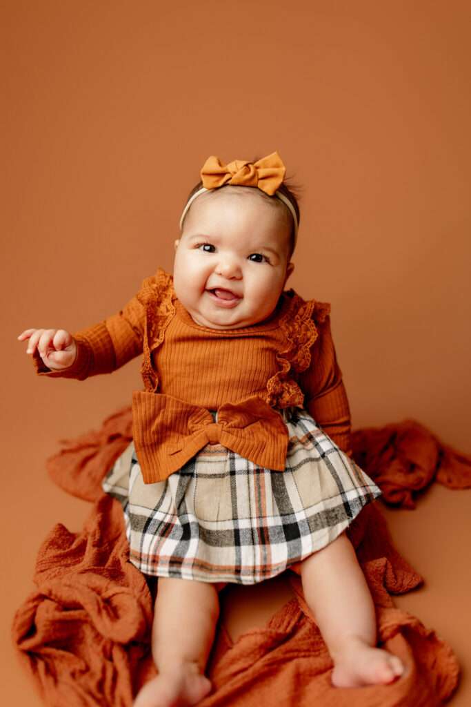 3 month milestone session, nwa best children's photographer, studio baby portraits