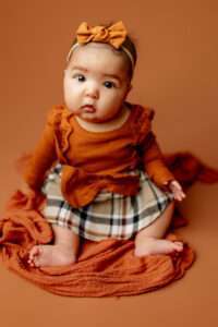 3 month milestone session, nwa best children's photographer, studio baby portraits